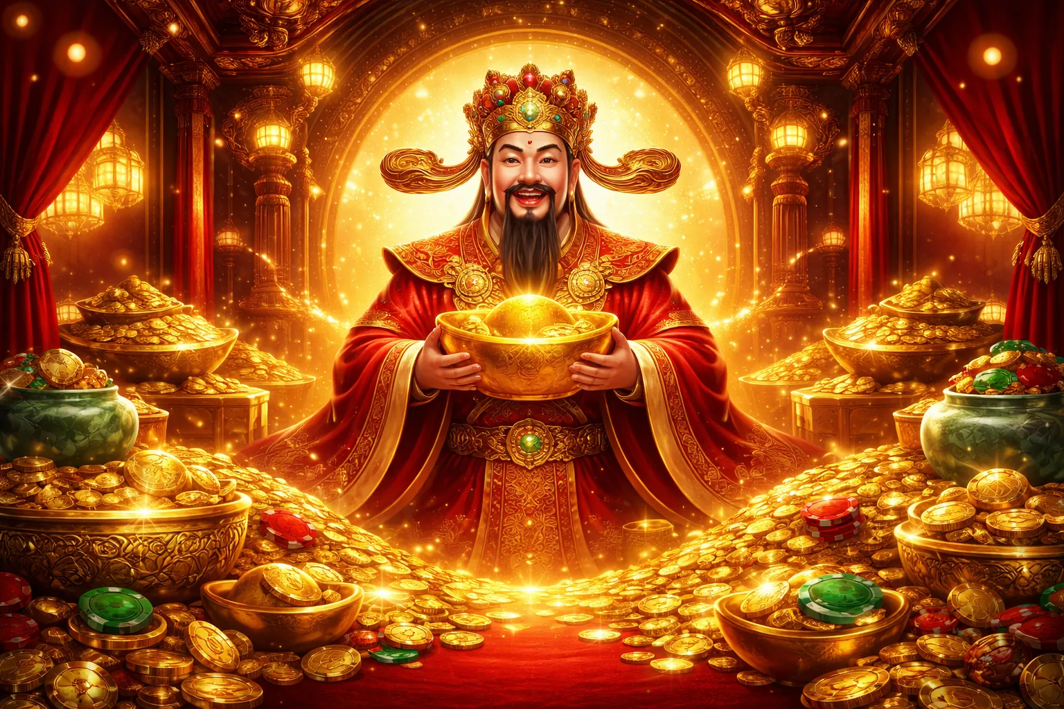 Hình ảnh đại dương sâu thẳm với các loài cá và hiệu ứng ánh sáng rực rỡ, thể hiện trò chơi Bắn Cá trên dagac3 tải app, màu vàng và đen chủ đạo